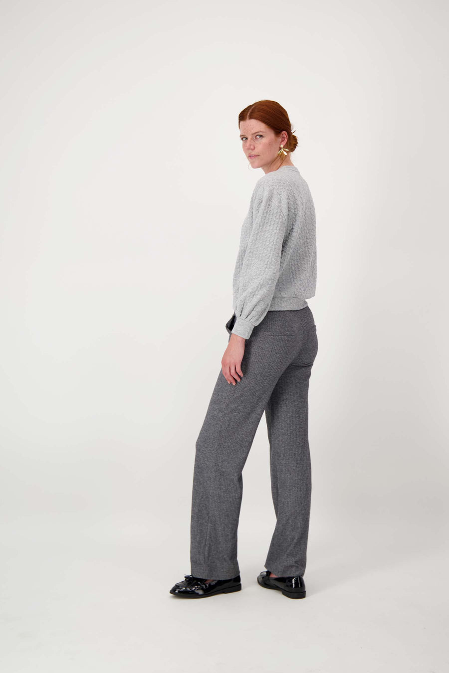 herringbone pants | anthracite gray
