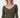 basic rib V neck top with stretch | moss green