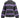 stripe cable sweater with balloon sleeve | anthracite gray / mid purple