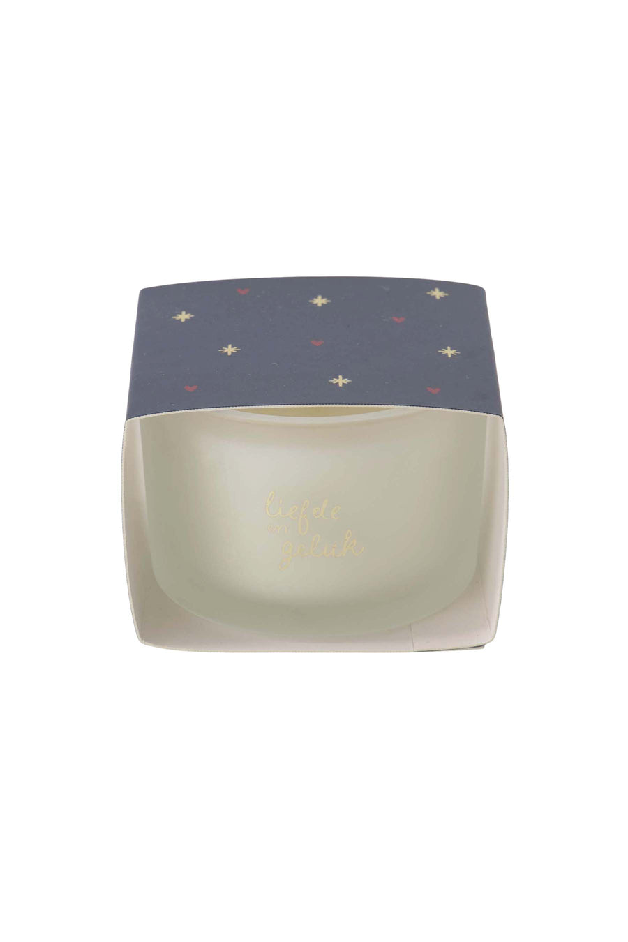 scented candle in wrapper love and happiness dark blue / gold | dark blue / gold