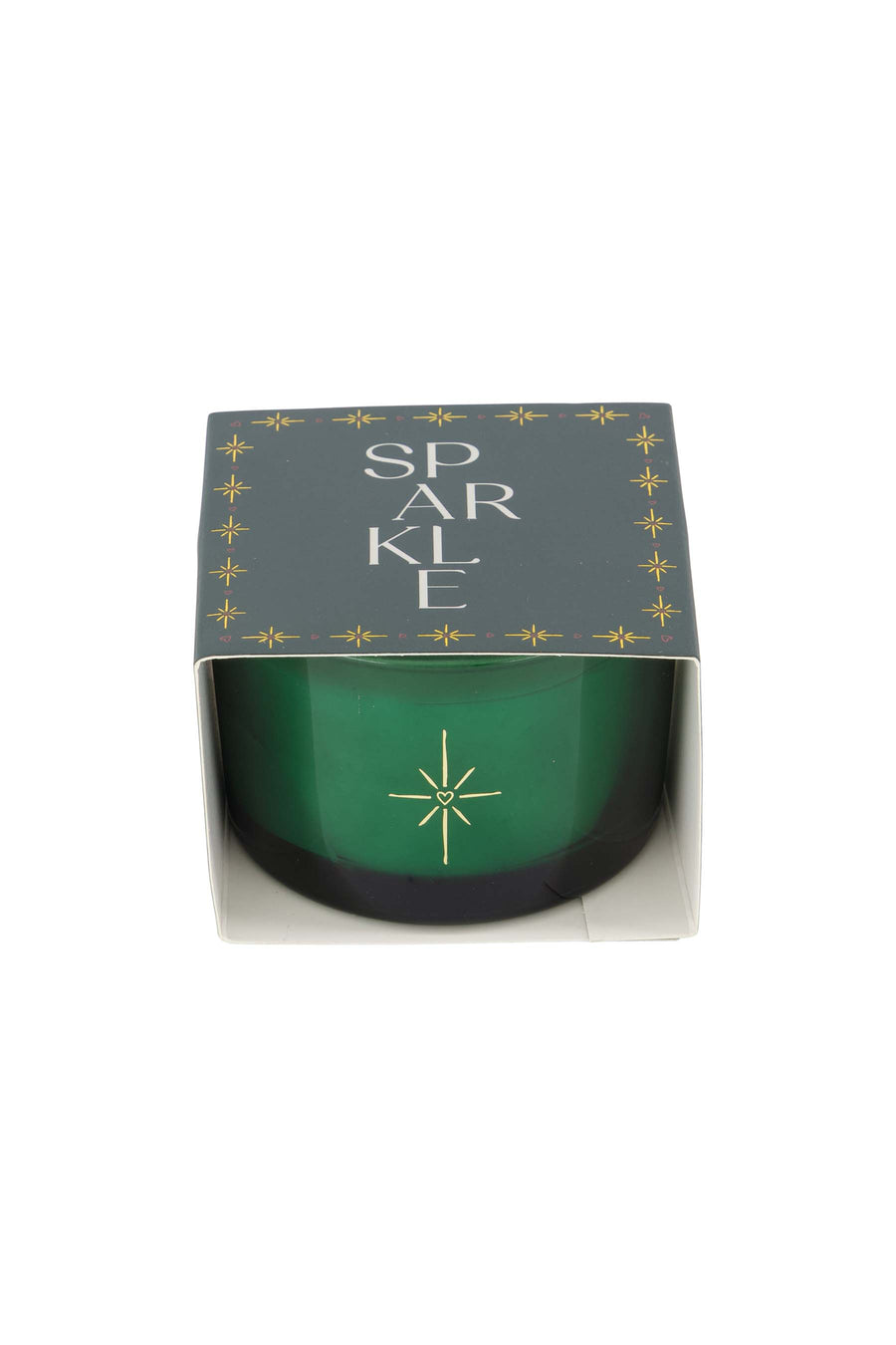 scented candle in wrapper sparkle dark green | dark green
