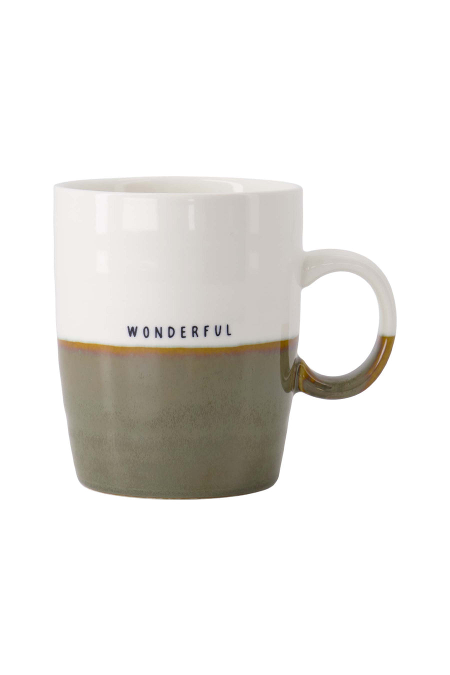 tea mug wonderful white/dark green | white/dark green
