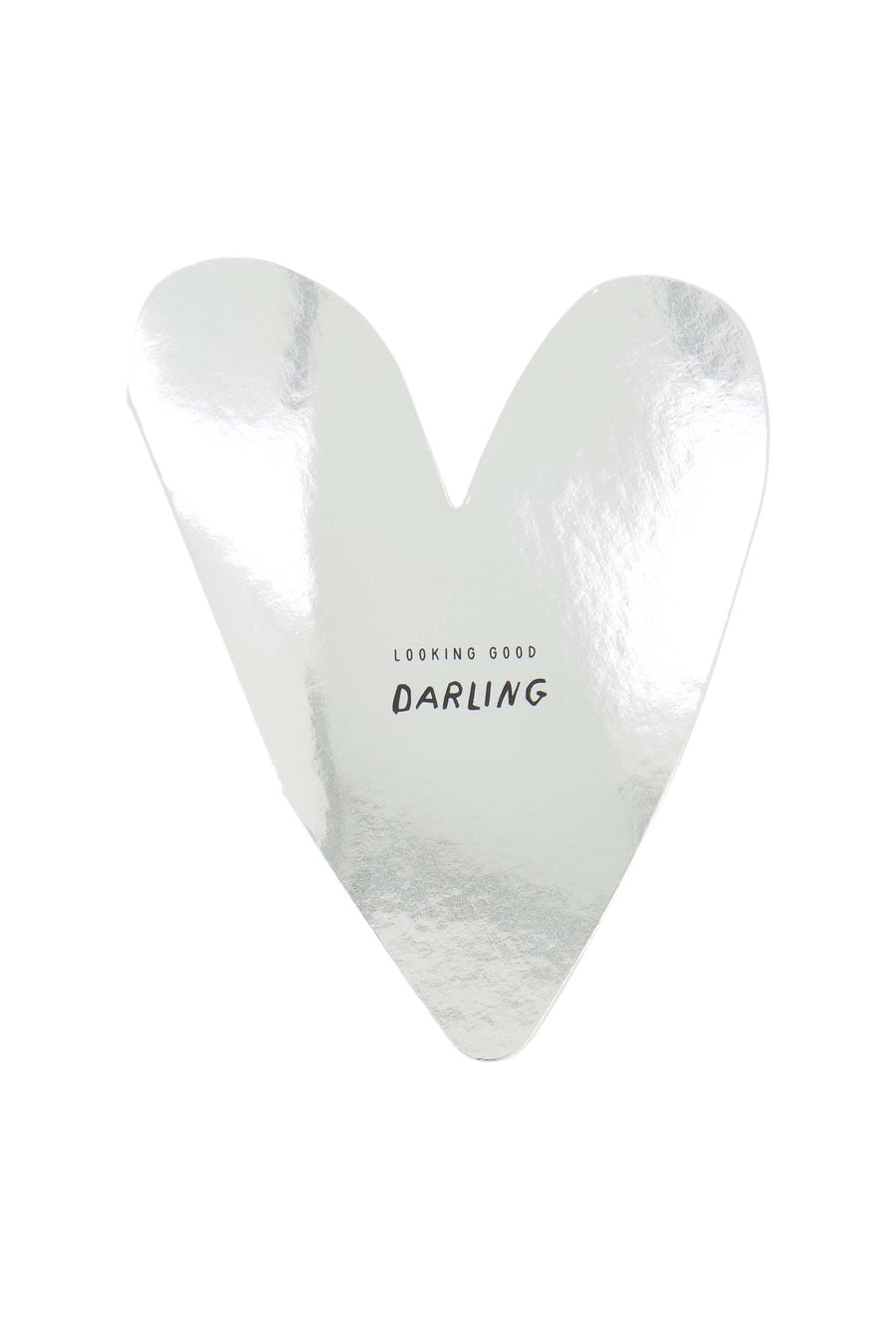 greeting card darling heart silver | silver