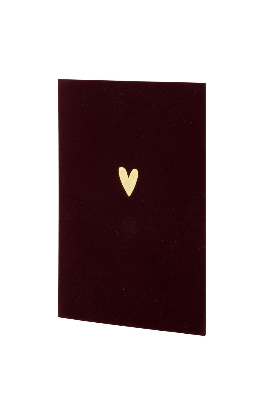 greeting card heart velvet red/gold | red/gold