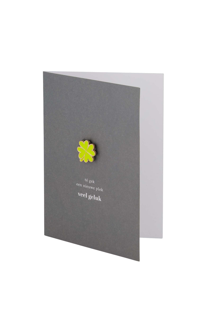 greeting card magnet clover green/yellow | green/yellow