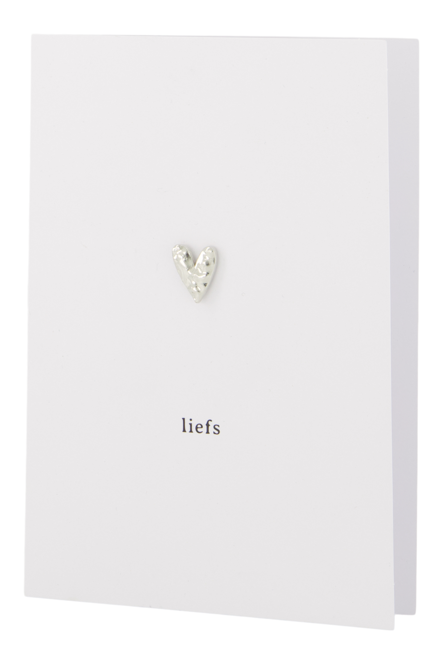 greeting card brooch love heart silver | silver