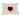 cushion heart 35x25cm off white/red | off white/red