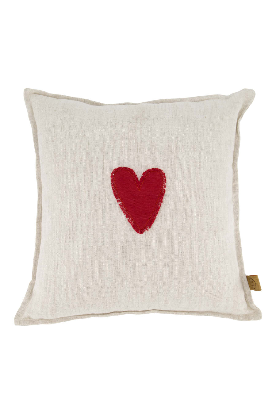 pillow red heart 35x35cm pepper and salt | pepper and salt