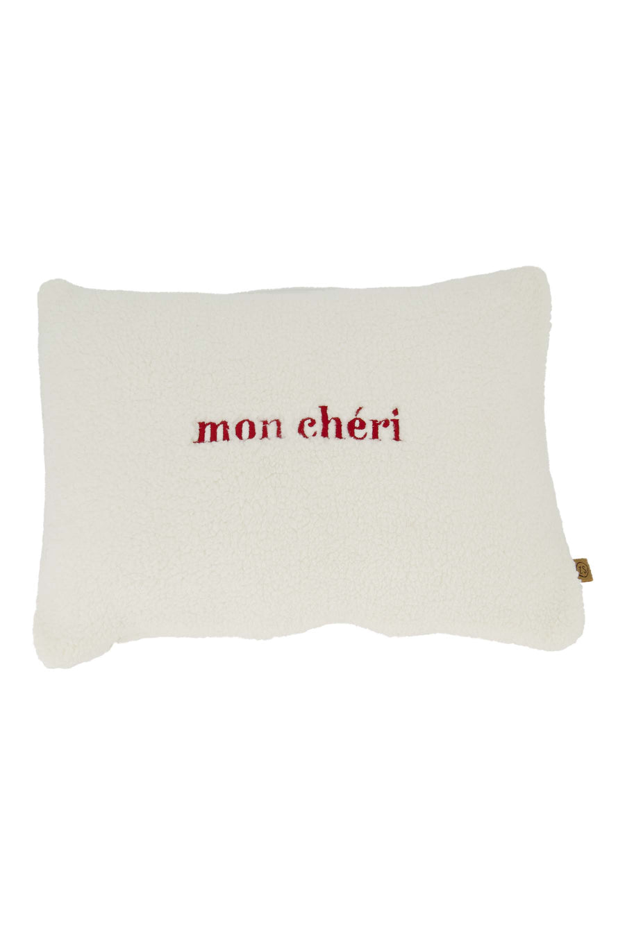 cushion teddy mon cheri 35x25cm white/red | white/red