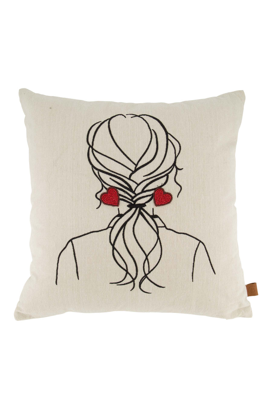 pillow woman 45x45cm pepper and salt | pepper and salt