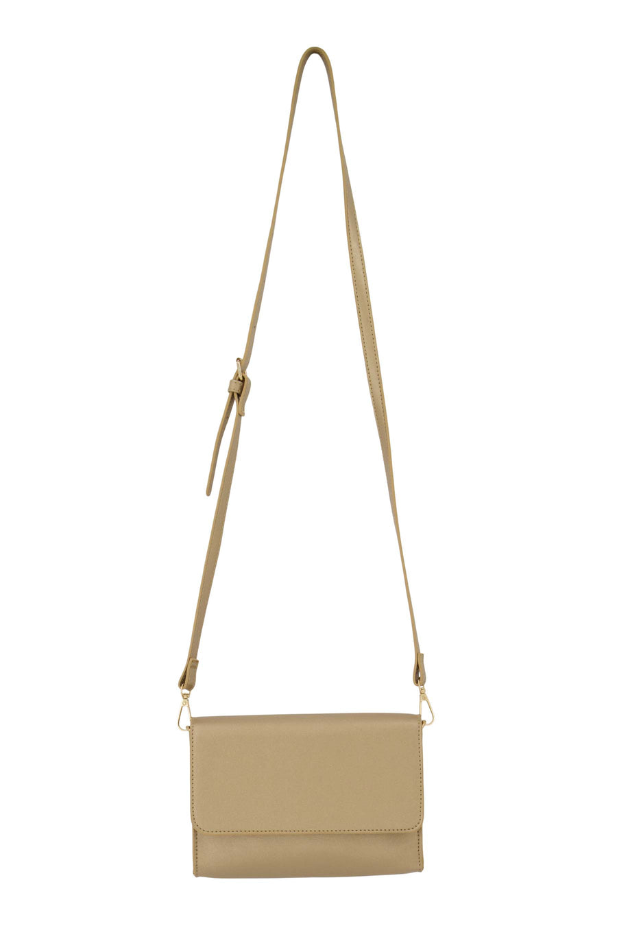 clutch with heart mirror | champagne gold