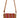 raffia shoulder bag with stripe | sahara / bright pink / orange