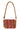 raffia shoulder bag with stripe | sahara / bright pink / orange