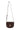 shoulder bag with gold closure in croco texture | chocolate brown