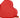 heart-shaped bag vega leather | red