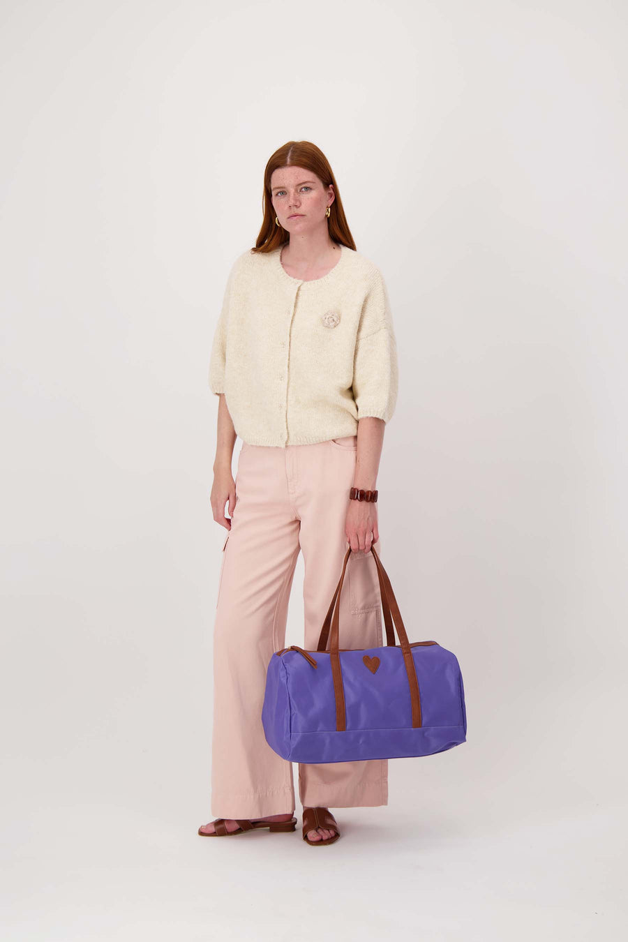 weekend bag with heart | cornflower blue