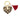 keychain with cowboy heart | mid brown