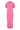 long t-shirt dress with slit | bright pink
