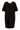 linen tunic with v-neck | black