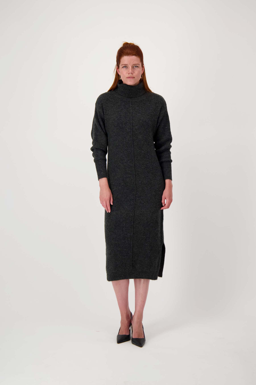 knit dress | anthracite gray