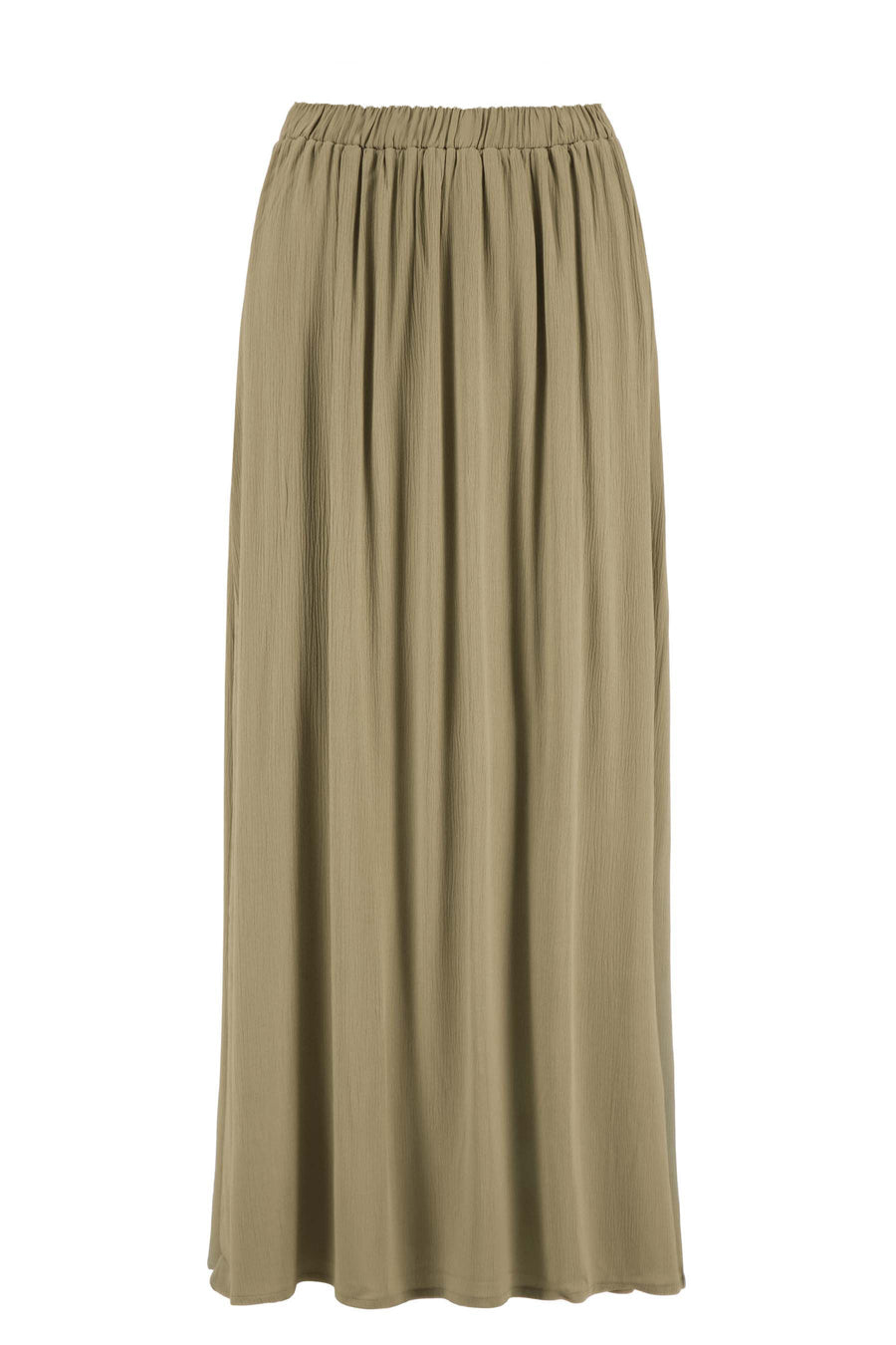 crincle skirt long | khaki