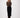 wrap skirt with pleat | black