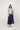 wide long denim skirt | dark denim