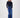 long denim stretch skirt | mid blue denim
