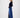 long denim stretch skirt | mid blue denim