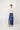 long denim stretch skirt | mid blue denim