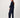 satin jacquard pants | navy