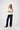 pinstripe pants with detail | navy