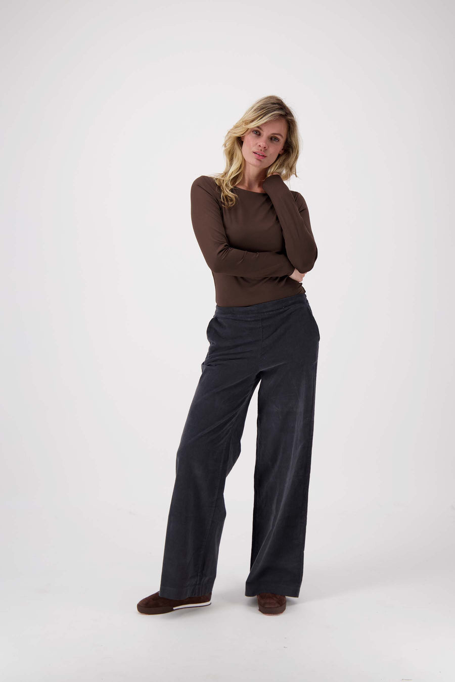 corduroy pants with elastane | anthracite gray