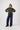 denim pants with belt | dark denim