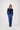 pants with pinstripe print | navy / off white