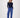 pants with pinstripe print | navy / off white