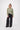blouse in textured long sleeve | khaki