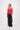 singlet knitted in rib | red