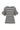 T-shirt with butterfly sleeve striped | off white / black