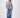 bow blouse jacket striped | white / dark blue