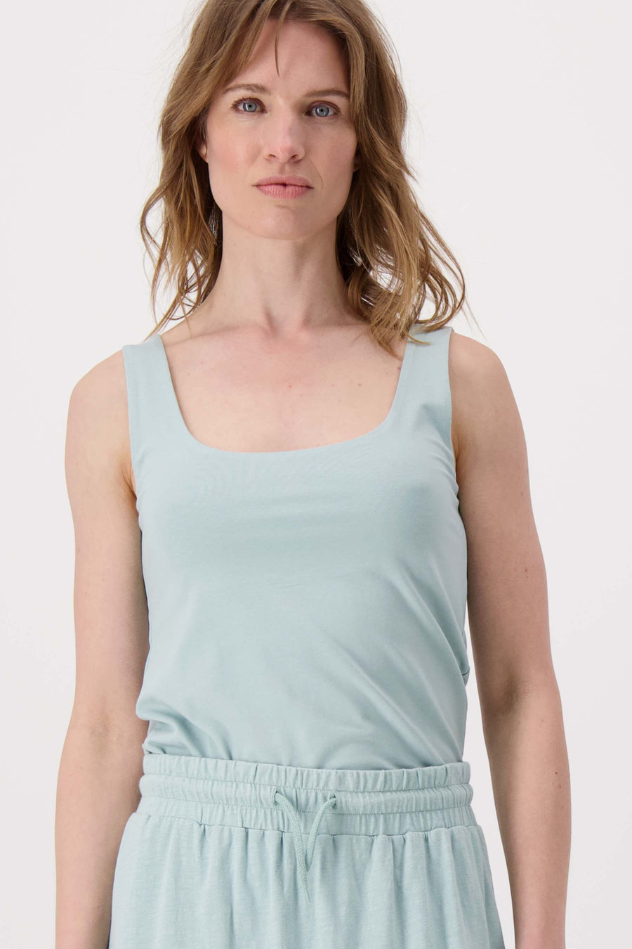 singlet made of polyamide fabric | grayish blue