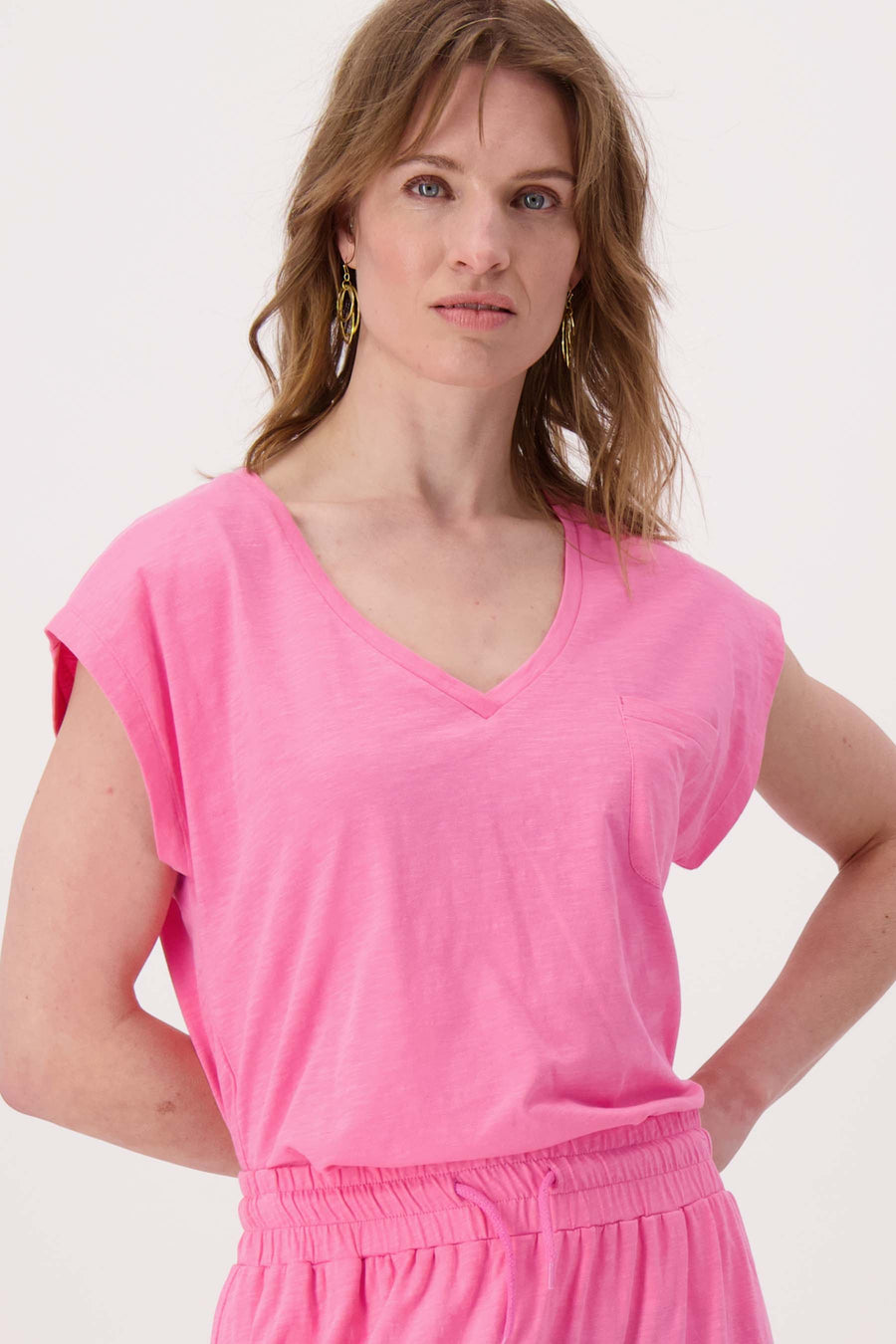jersey top | bright pink