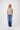 crochet fabric boatneck top | sahara / white