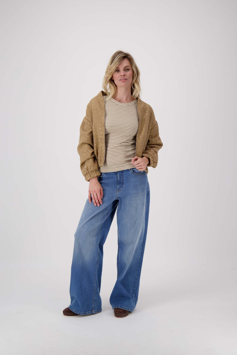 crochet fabric singlet | sahara / white