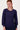 long sleeve top with turtleneck shimmer | night blue