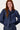 denim blouse with bow | dark denim