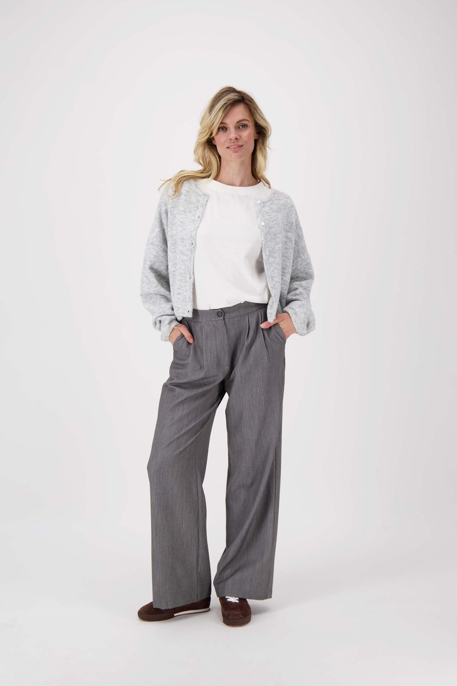 t-shirt with pleated detail | off white