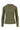 basic rib round neck top with stretch | moss green