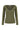 basic rib V neck top with stretch | moss green