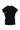 t-shirt with rolled sleeve with bisou | black